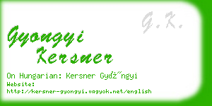 gyongyi kersner business card
